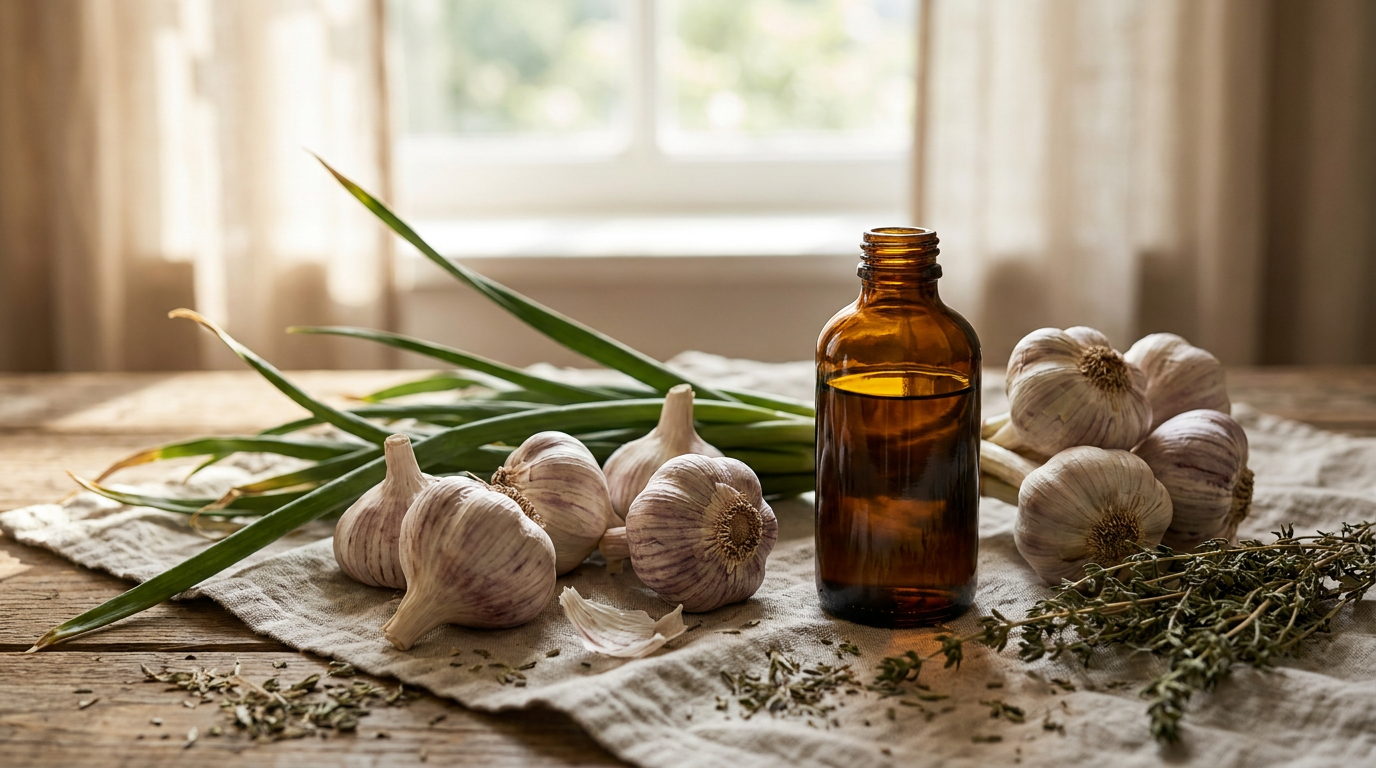 Steam Distilled vs CO2 Extracted Garlic Essential Oil: A Comparison